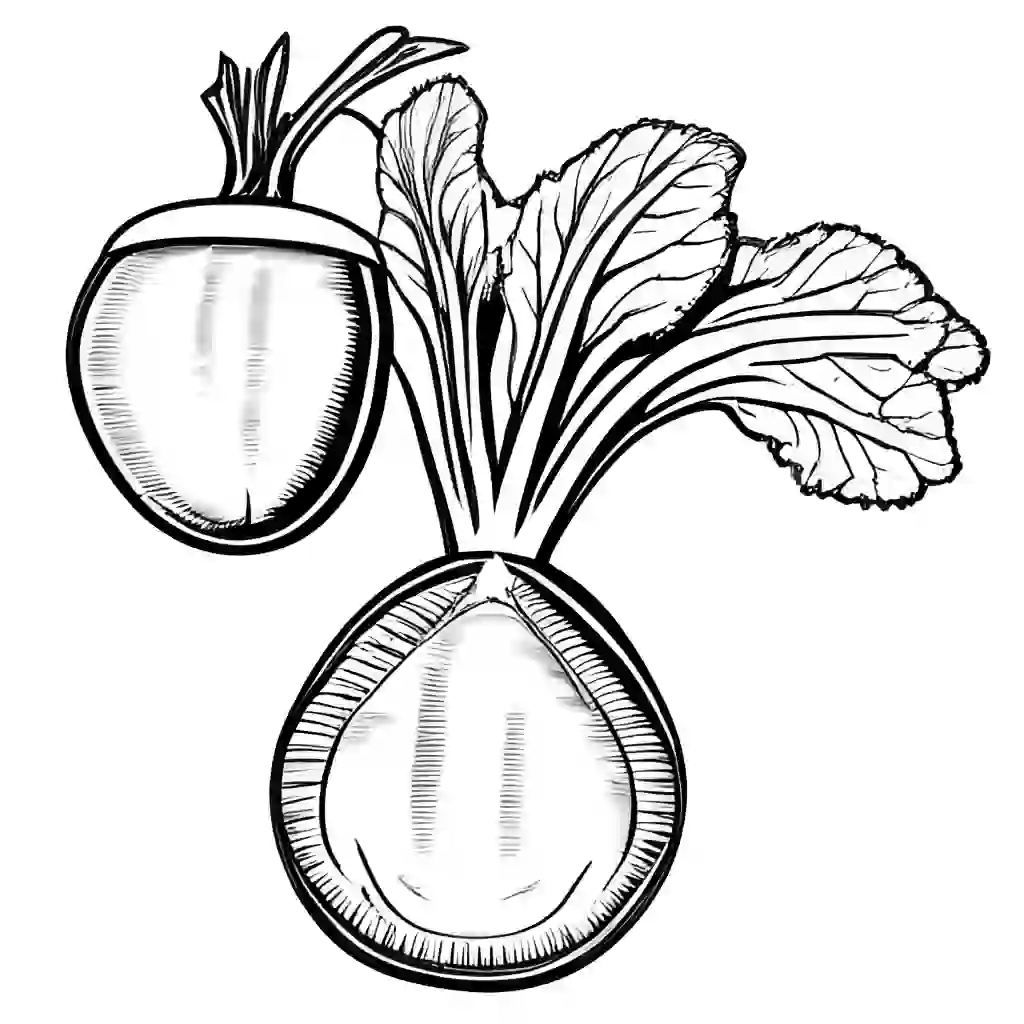 Radishes coloring pages